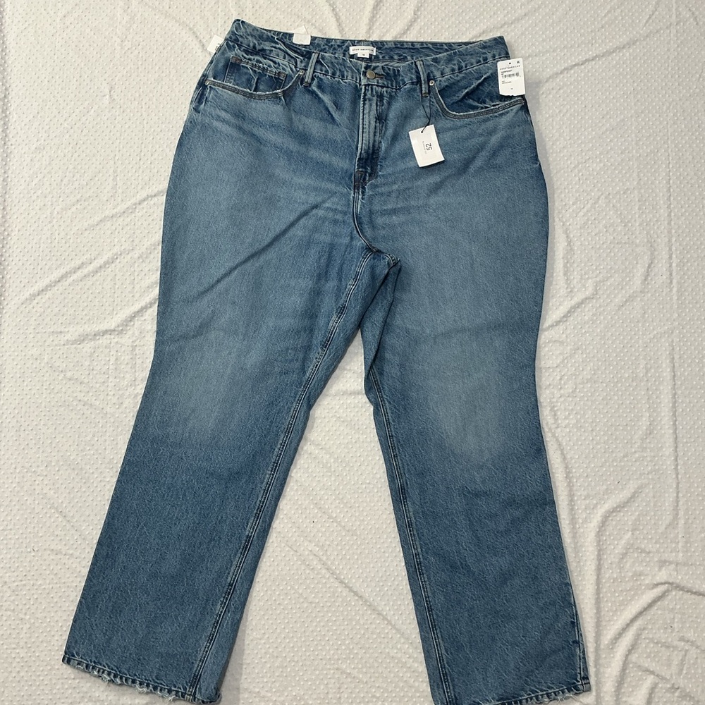 Good American Good 90s Split Back Hem Jeans Size 18 NWT